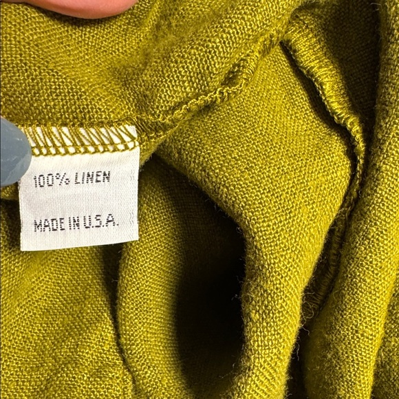 Bryn WalkerFlax Olive Sleeveless linen Vest size Medium - Picture 7 of 8